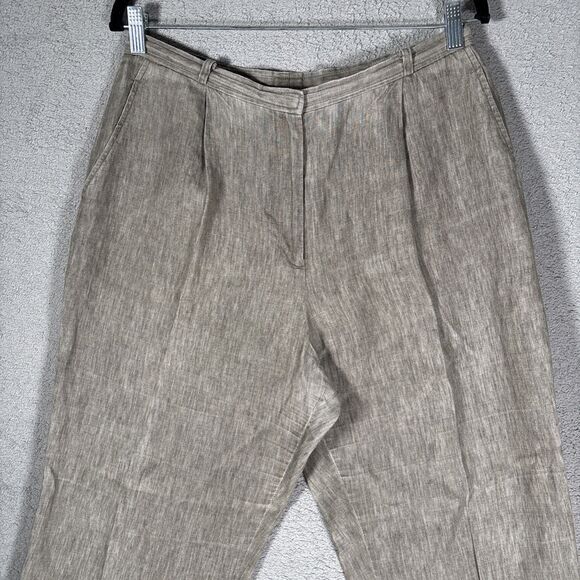 Vintage 1970s Brooks Brothers Trousers Women’s Size 14 Linen Knit Made in USA - Picture 2 of 13